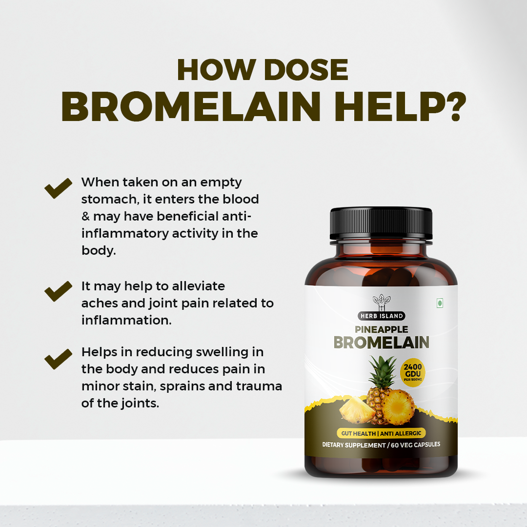 Bromelain 500Mg - Pineapple Extract Digestive Enzyme - Supports Digestion And Joint Support Supplement